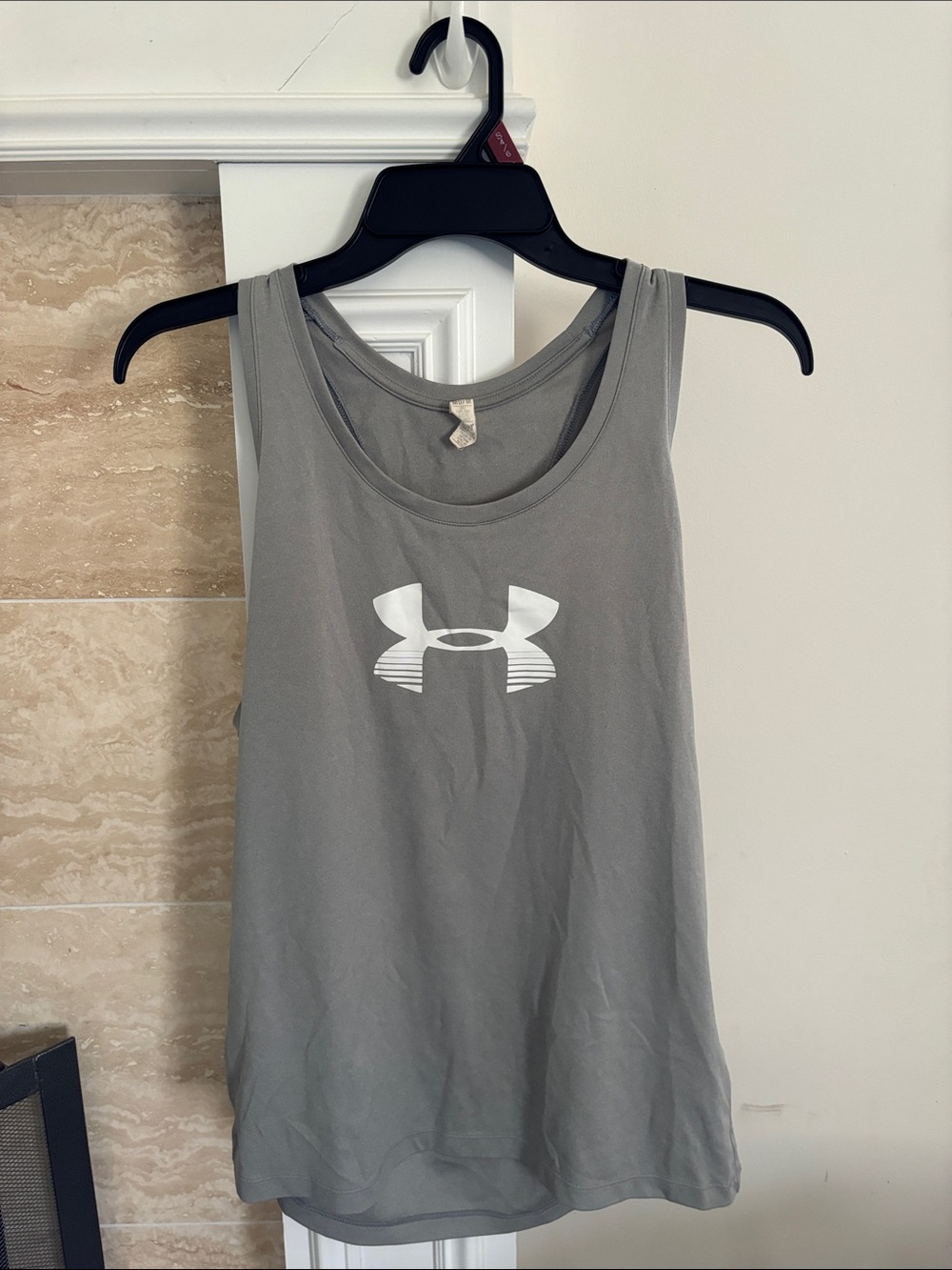 Under Armour Gray Tank with White Logo